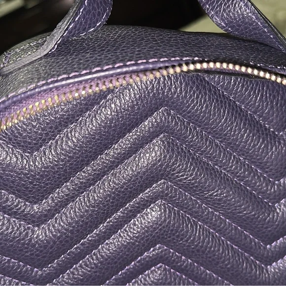 Borse in Pelle violet Quilted Backpack Leather made in Italy 11.5x10x3 Borse in Pelle violet Quilted Backpack Leather made in Italy  main image 4